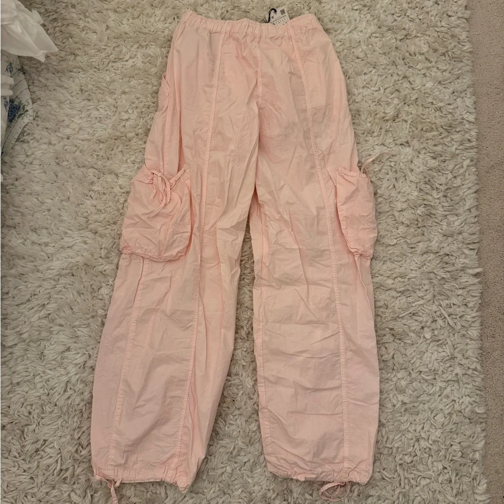 Zara Light Pink Parachute Pants / Size S - Picture 5 of 5
